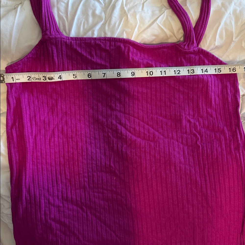 1. State Pink Ribbed Camisole Fitted Top - Picture 4 of 5
